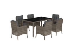 Garden Dining Set, Garden Dining Sets Vidaxl Cinzeto Rattan / Vime (150 Cm Table Length)