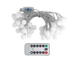Luzes de Fio de Bola Led 40led 6m Usb 8 Modos para Interior Exterior Ip44