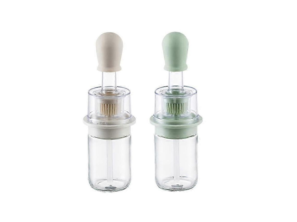 Conjunto De 2 Pincéis De Silicone Para Óleo, Ideais Para Churrasco E Confeitaria, Com Capacidade De 180ml.