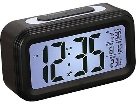 Relógio Despertador RITTEREC Home LED Preto