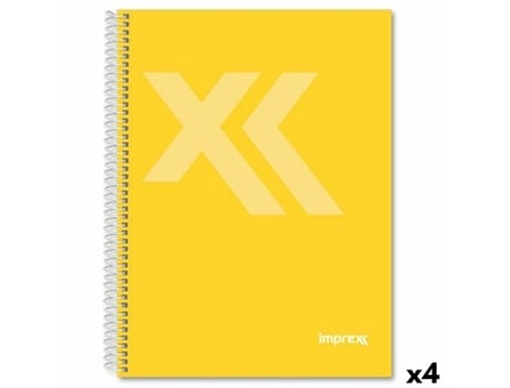 Caderno Imprex Amarelo Din A4 80 Folhas (4 Unidades)