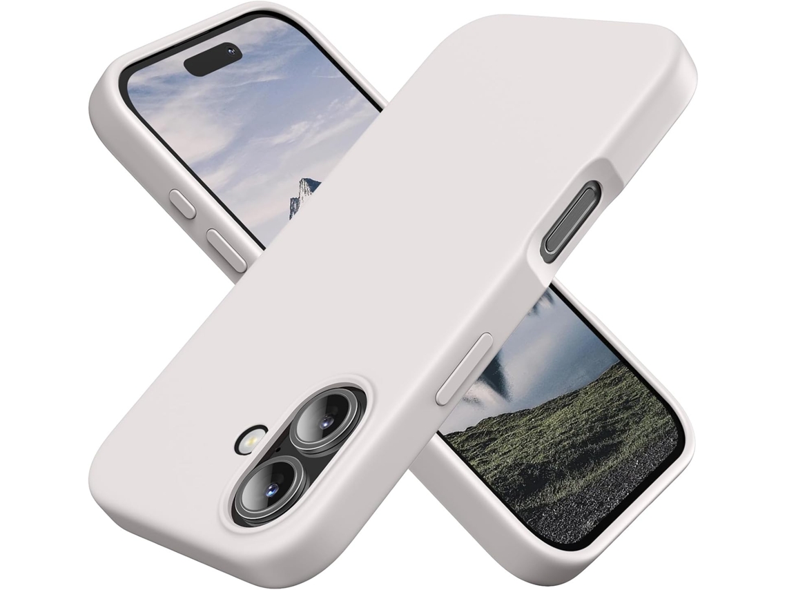 Capa De Silicone Compatível Com Iphone 16, Protetora Ultrafina E Macia À Prova De Choque Em Líquido, 6, 1 Branca