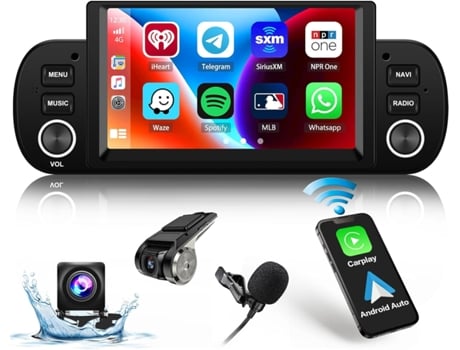 Autorrádios 9 Polegadas Android 13 Gps Carplay Para Fiat Panda 2013 2020 Com Câmera De Visão Traseira 2gb 32gb Ibeafily