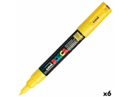 Marcador POSCA Pc-1M Amarelo 6 Unidades