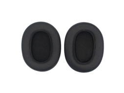Almofadas para fones de ouvido Lurelia para uso prolongado, com couro sintético e espuma viscoelástica, pretas.