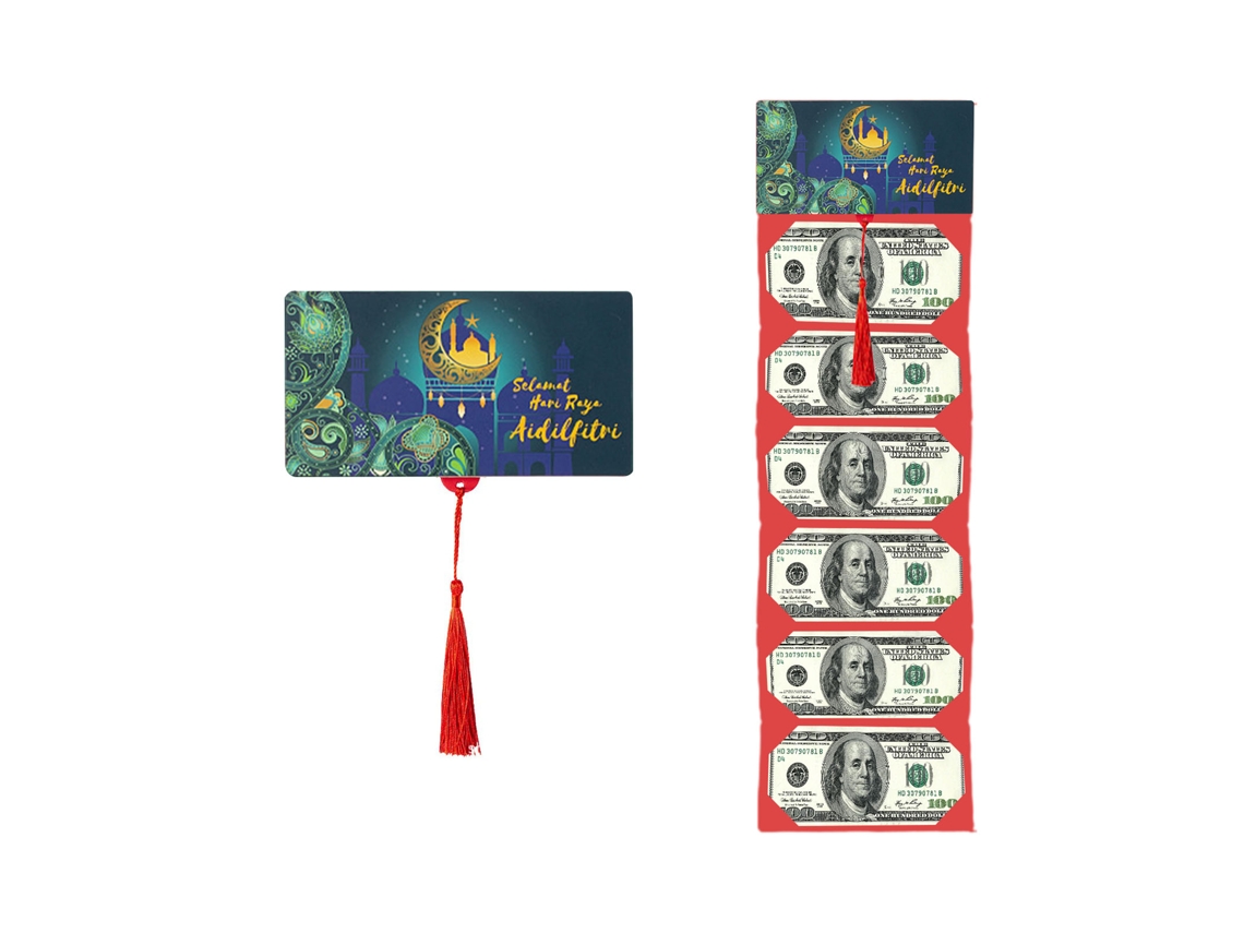 Bolsa de Envelopes Verde Malaysia com Fecho Guardanapo Recolhível para Cartões, 6 Slots LAXISCREED