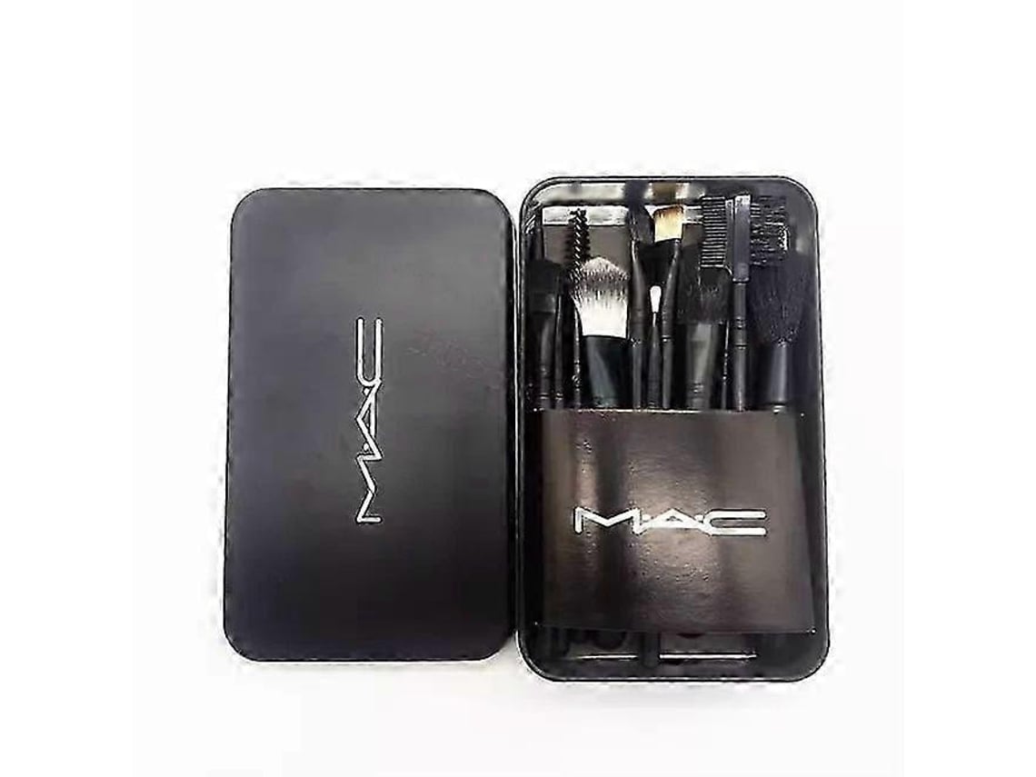 12pcs Mac Makeup Brush Set Brush Twelve Iron Box Eyeshadow Foundation Brush B