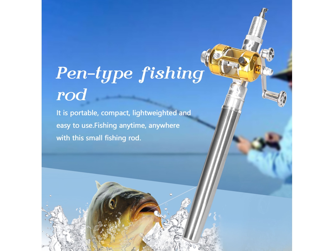 Kit de Vara de Pesca Portátil com Molinete