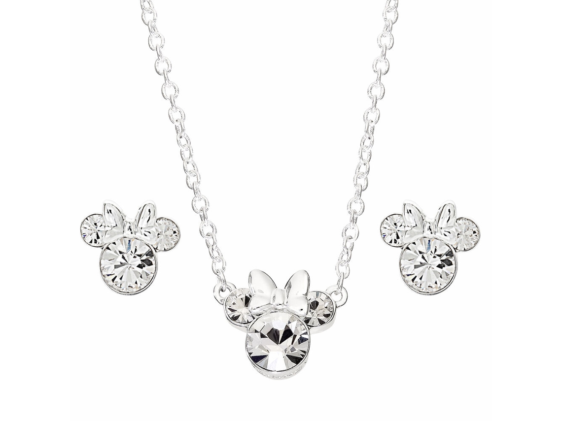 Conjunto Disney Minnie Colar + Brincos Prateados PEERS HARDY