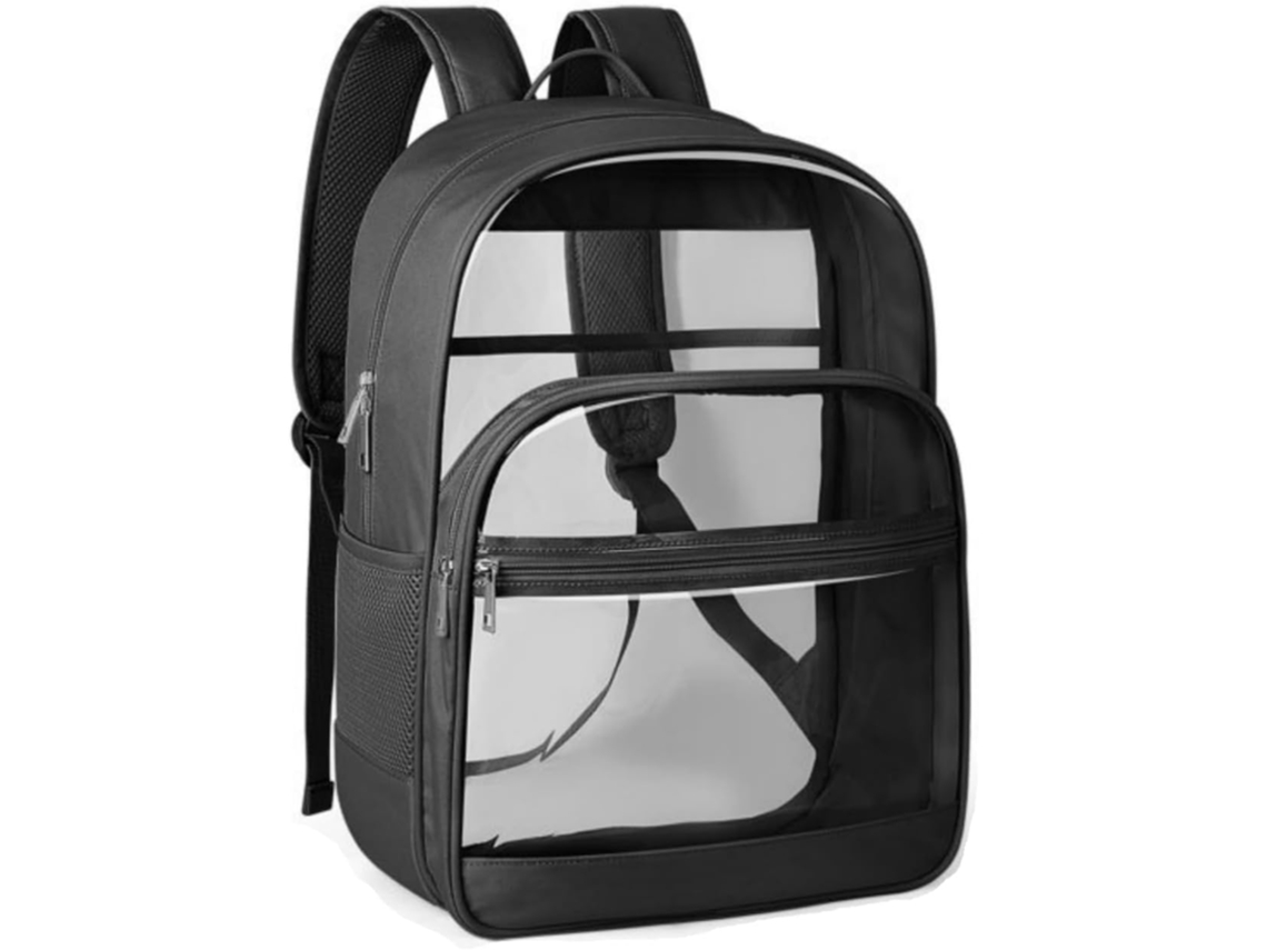 Mochila Transparente Kimnerpu, Resistente E Para A Escola.