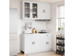 Vidaxl Unidade De Cozinha Porto 4 Unid. Branco Brilhante