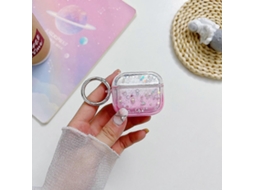 Capa protetora transparente com glitter para fones de ouvido Bluetooth GIECY