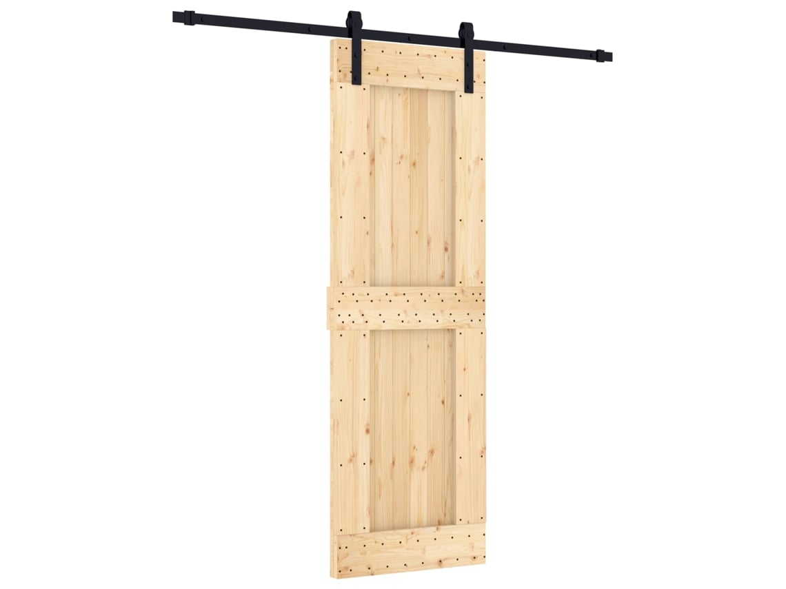 Maison Exclusive - Porta Deslizante 70 X 210 Cm Natural E Preto