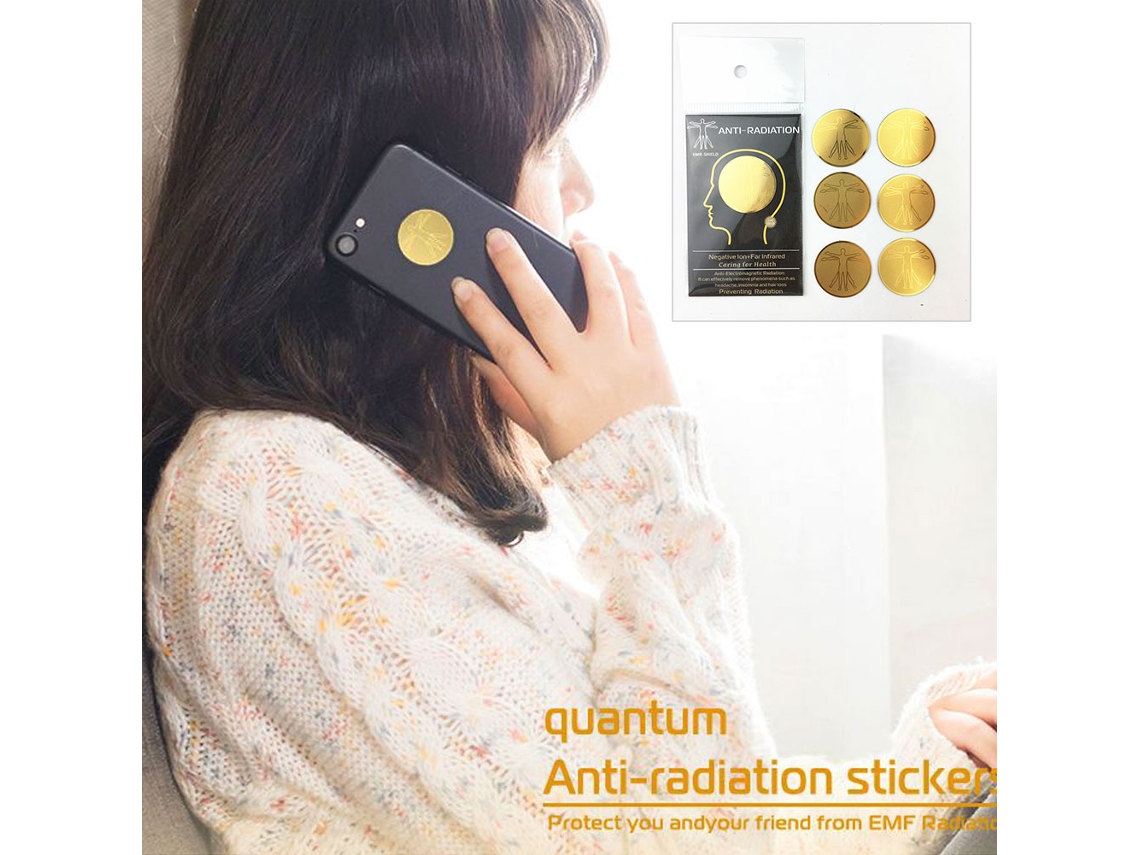 Adesivo Anti radiação LAXISCREED 6pcs Ouro 24k