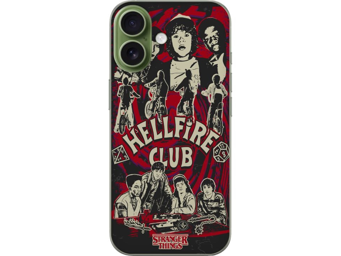 Capa Para Celular Compatível Com Apple Iphone 17 Com Colagem Do Hellfire Club, Personagens De Stranger Things E Motos.