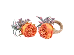 2pcs Fivela de Guardanapo Flor Artificial S/MARCA