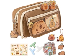 Lurelia Mochila Escolar Capivara, Bolsa Infantil Leve Para Livros E Material Diário