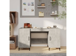 Vidaxl Secretária 140x50x75 Cm Derivados De Madeira Cinza Cimento