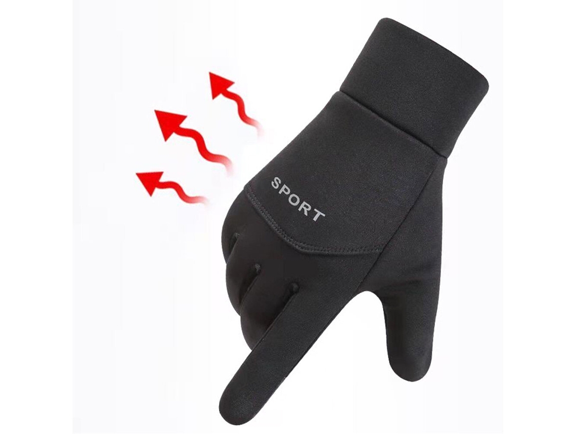 Pretas Xl Xanes Luvas Ciclismo Inverno Tela Sensível Toque Térmicas Vento Fleece Motociclismo Quentes Grossas Dirigir Esquiar