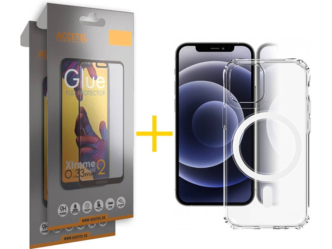 Kit Capa + Película 2 X Vidro Full iPhone 11 Skyhe Magsafe Transparente