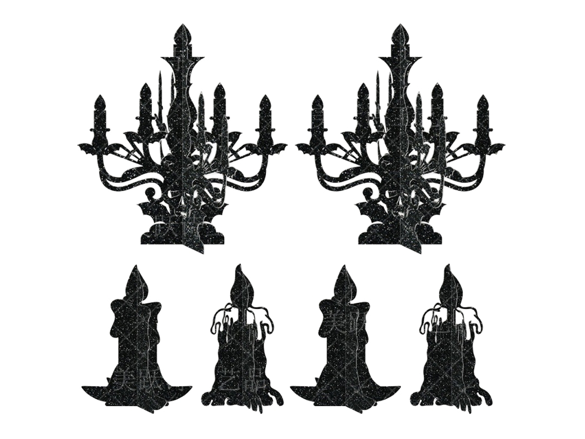 Decoração De Halloween Com Laxiscreed, Vela Preta 3d Para Ambientar Festas E Assustar Com Estilo