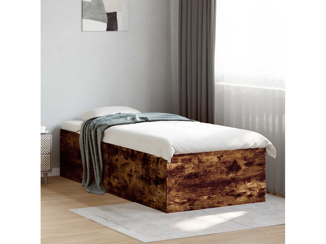 Vidaxl Estrado De Cama Carvalho Fumado 80 X 200 Cm