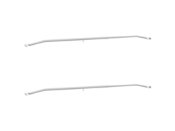 Conjunto 2 Suporte De Lona Vidaxl Prateado Alumínio (136-218 Cm)
