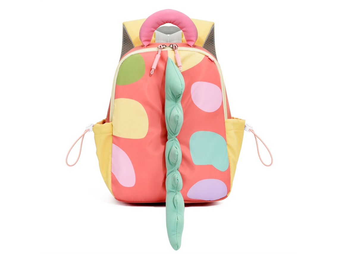 Mochila Eifson Dinossauro Com Rabo 3d, 30x23x10cm, Leve - Vermelho