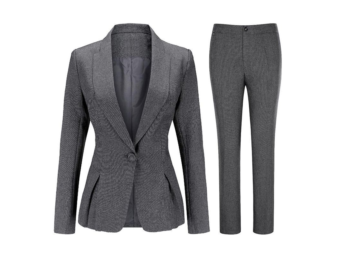 2026 traje de Oficina para Mujer Mystdiy: Jaqueta e Calças com Gola Elegante e Tecido Macio