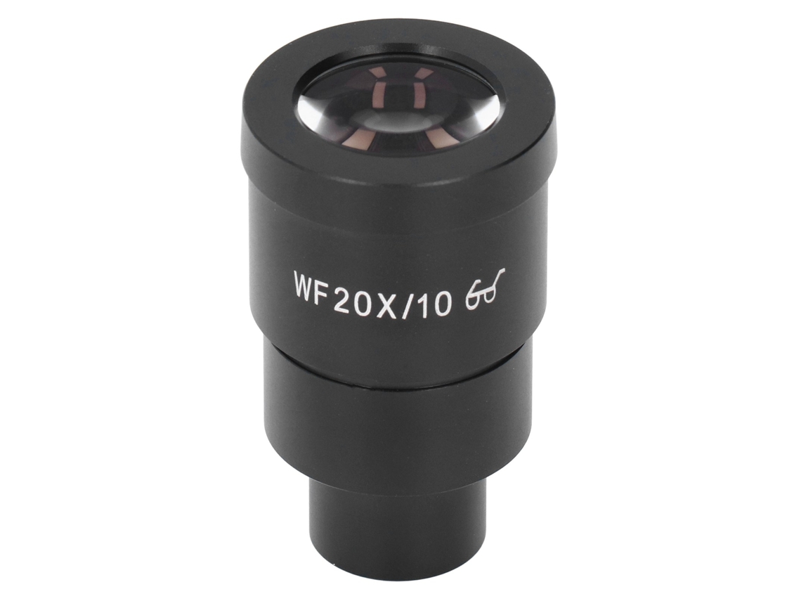 Lente Ocular Microscópio Estéreo WF20x Campo Largo Interface 30mm Vidro Óptico | S/MARCA