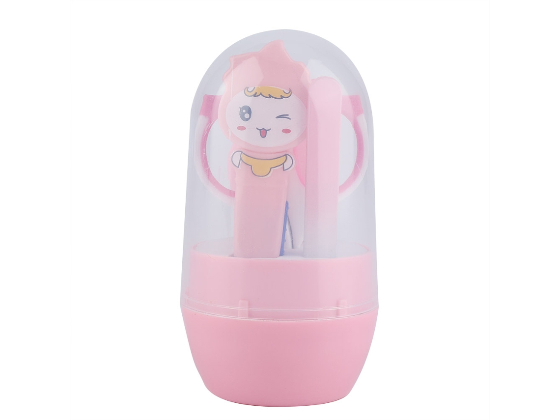 Mali kit de Ferramentas de Cuidados para Bebê Plástico 4 Peças Rosa Higiene e Limpeza