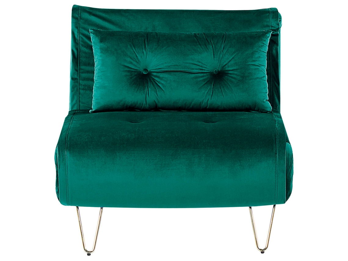 Sofá-cama BELIANI Vestfold de Veludo Verde 85x78x81