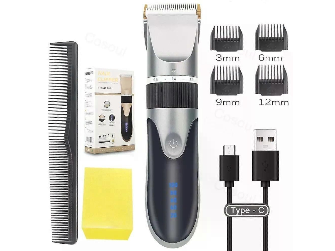 Máquina De Cortar Cabelo Profissional Elétrica, Aparador De Cabelo Para Homens, Adultos E Crianças, Sem Fio E Recarregável.