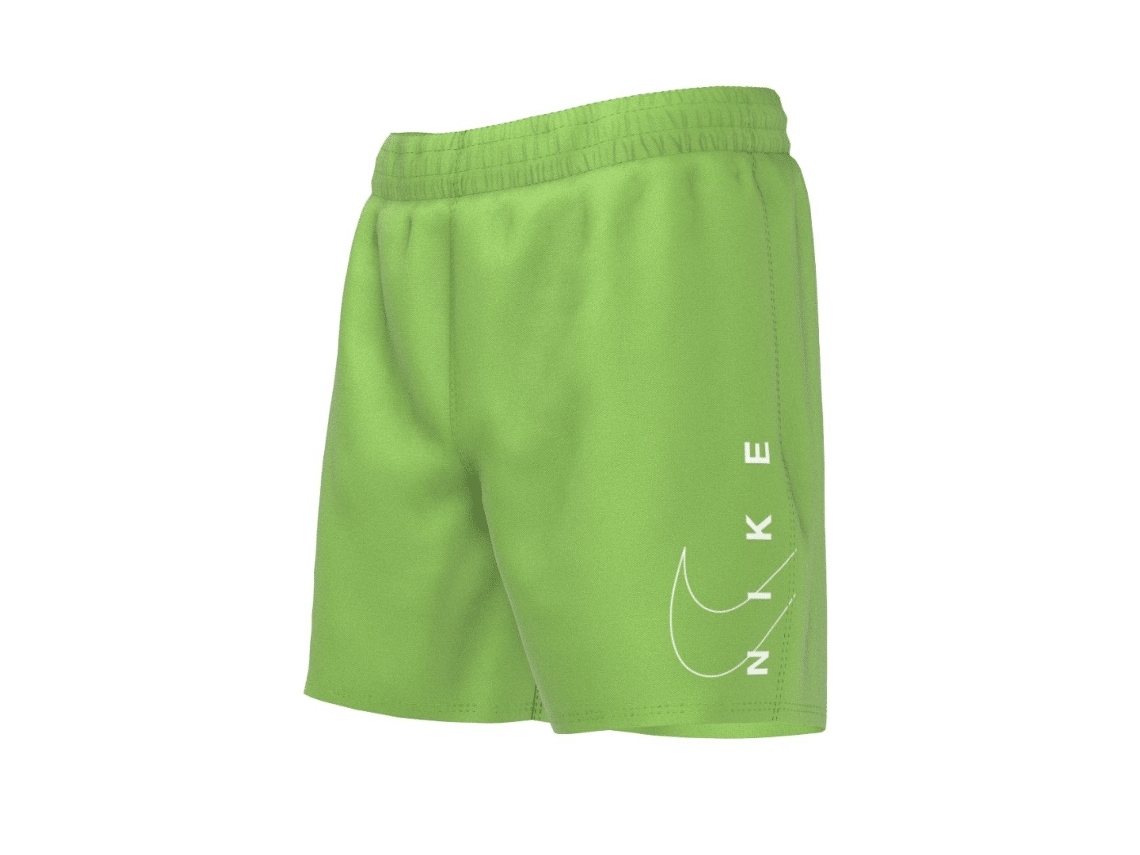 Short Split Logo Lap 4 Volley Verde Strike Meninos Nike