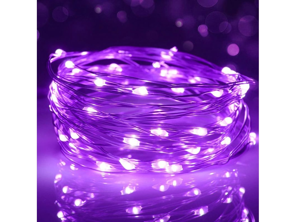 Luzes de fada LED Nova Line, 3m, 30 LEDs, à prova d'água, para jardim, interior, festa, casamento, Natal, roxo | S/MARCA