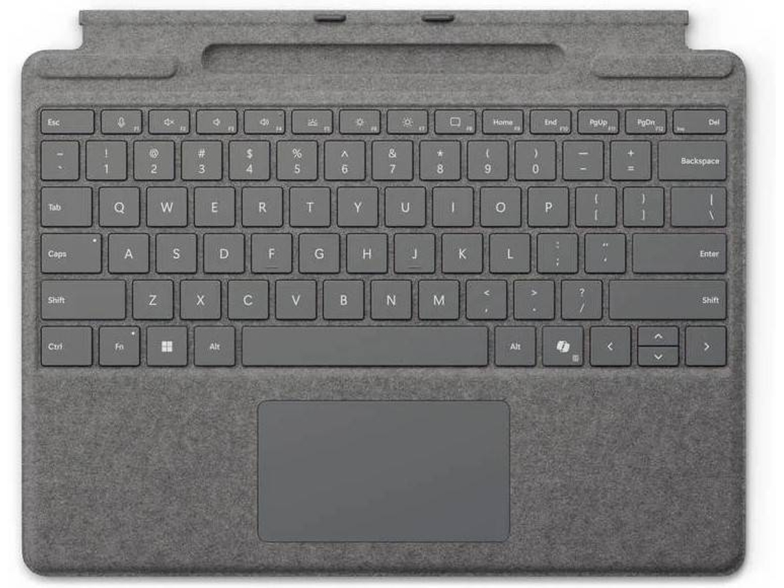 Teclado MICROSOFT Surface Pro Copilot com Armazenamento para Caneta (Platina)