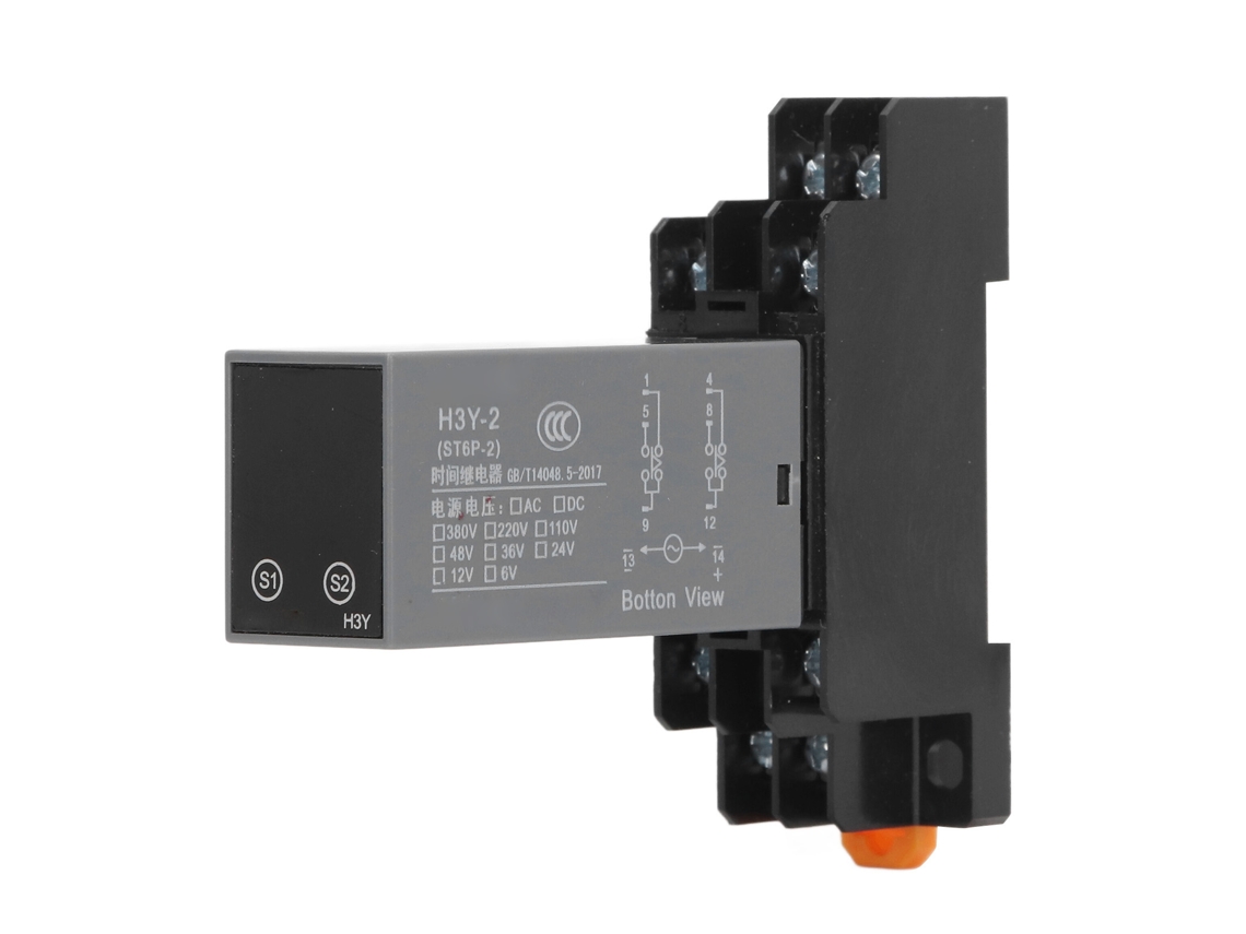 Hkj relé Temporizador Retardo 2 Vías Lcd Digital Multifuncional Base Ac380v Eléctrico