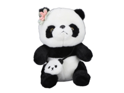 Primerox boneca Pelúcia Panda Fofo Travesseiro Macio Lavável com Decoração Flor 9.8in
