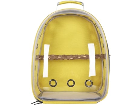 Mochila Transportadora Para Papagaio Amarelo, Bolsa De Viagem Transparente E Respirável Em Formato De Cápsula Espacial Truyuety