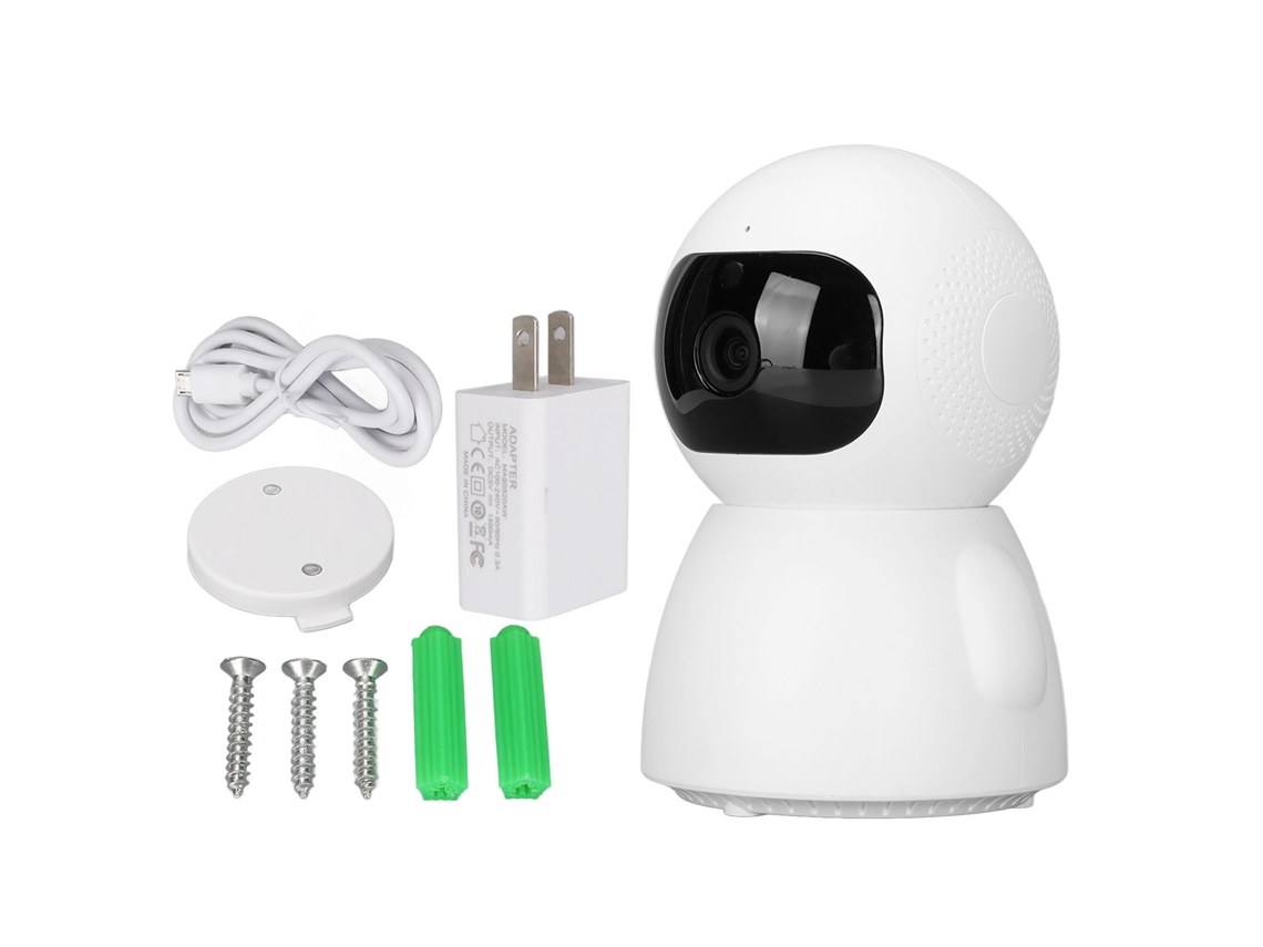 Câmera De Segurança Inteligente 2k 3mp Com Wi-fi, Visão Noturna Panorâmica 360°, Rastreamento Movimento, Áudio Bidirecional, Ideal Para Moni