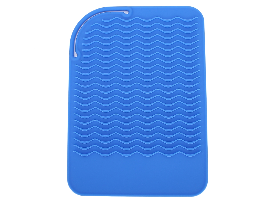 Capa resistente ao calor para cabelo Prancha, tapete antiderrapante de silicone para viagens, azul, 2026