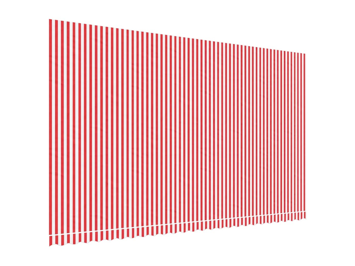 Maison Exclusive - Tecido De Substituição Para Toldo Vermelho E Branco 600x350 Cm Poliéster