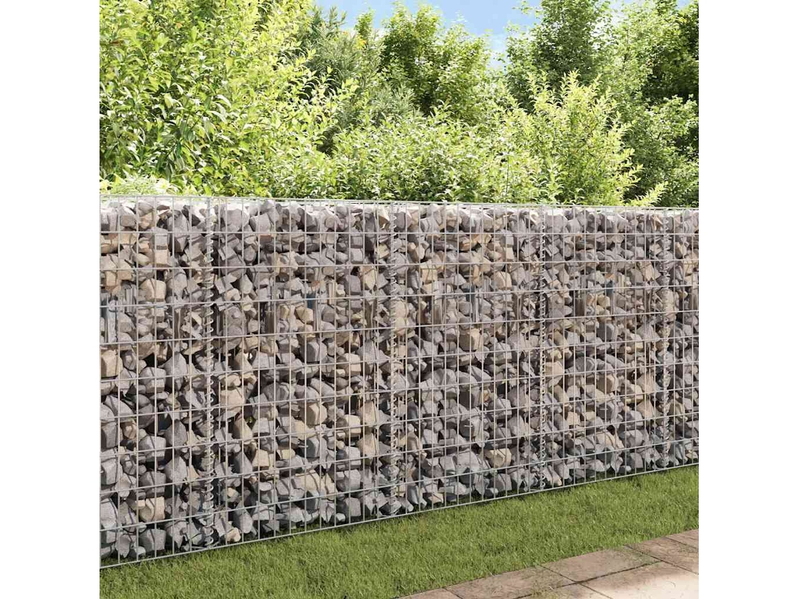 Vidaxl Muro Gabião Em Aço Galvanizado 450x30x100 Cm