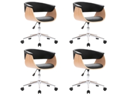 Dining Chair, Dining Chairs Vidaxl Preto Couro Artificial (n/a)