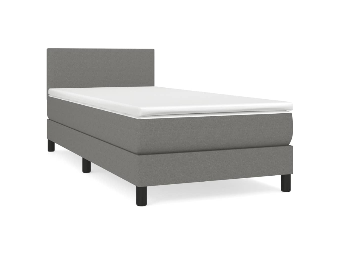 Box Spring Bed, Box Spring Beds Vidaxl Cinzeto Tecido (100 X 200 Cm)