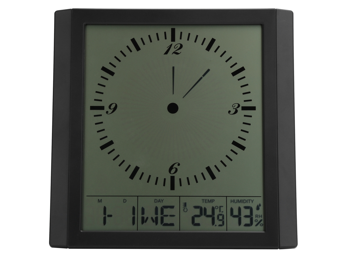 Relógio Parede Digital Alarme Temp E Umidade