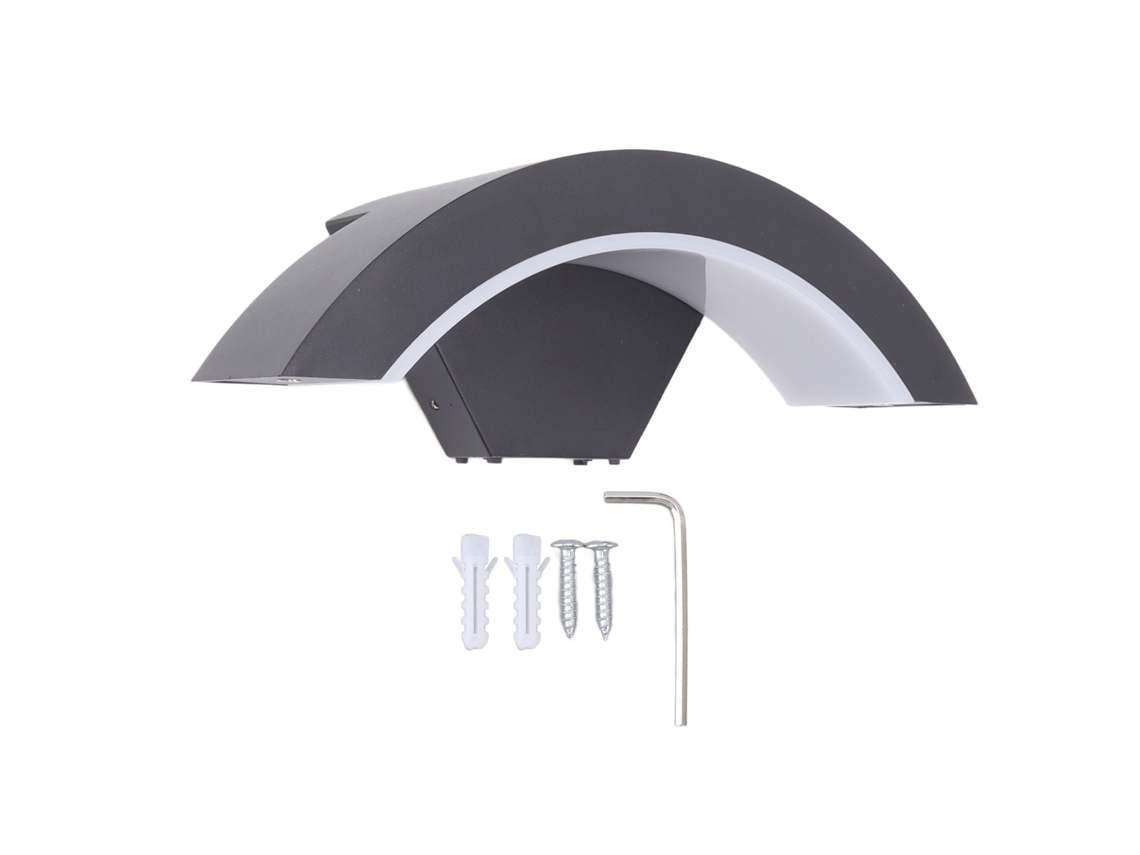 Lâmpada de parede externa RGBW inteligente IP65 9w LED controle app/jardim escada cerca S/MARCA