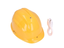 Capacete De Segurança Com Ventilador De Resfriamento Industrial Ac Para Trabalho, Recarregável, Removível, 7000mah Com Lanterna Amarela
