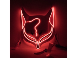 Máscara Led Fox Drift para Halloween Carnaval Festas de Máscara com Luz Pvc Roxo Azul Verde Vermelho S/MARCA