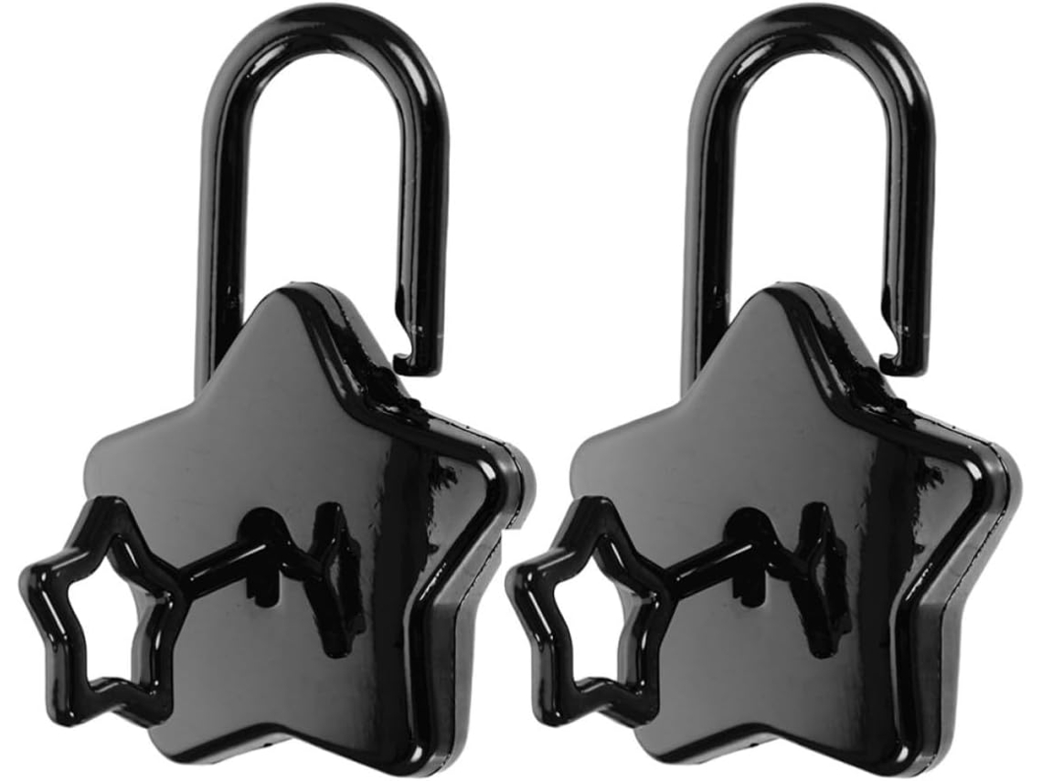 Conjunto De 2 Cadeados Em Liga Zinco Formato Estrela Para Malas E Bagagens, Fáceis De Transportar, Versáteis Para